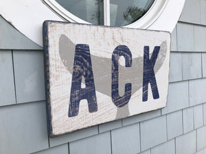 Nantucket ACK Rustic Beach Sign