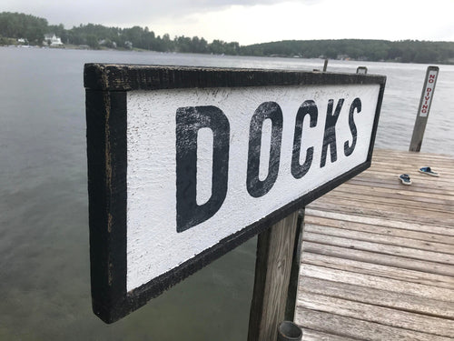 Lake House Rustic Docks Sign