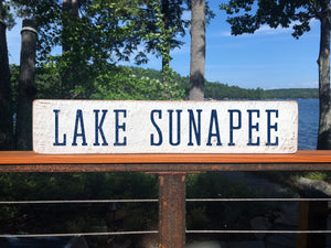 Lake Sunapee Rustic Wood Sign