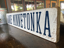 Load image into Gallery viewer, Lake Minnetonka Wood Sign, Lake House Decor, Lake Life, Minnesota Art