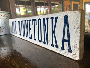 Lake Minnetonka Wood Sign, Lake House Decor, Lake Life, Minnesota Art