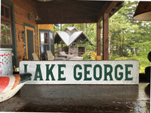 Load image into Gallery viewer, Lake George Rustic Wood Sign – Handmade Vintage Decor for Cottage, Cabin &amp; Home, Custom Lake House Wall Art