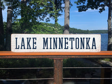 Load image into Gallery viewer, Lake Minnetonka Wood Sign, Lake House Decor, Lake Life, Minnesota Art