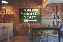 Load image into Gallery viewer, Green Monster Wood Sign, Boston Sign, Boys Room Art, Baseball Décor