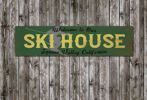 Large Custom Ski House Sign