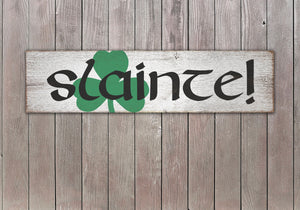 St. Patrick's Day Sign on Barnboard - Rustic Irish Decor - Large Festive Wall Art - Irish Celebration Decor