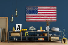 Load image into Gallery viewer, Large Rustic American Wood Flag