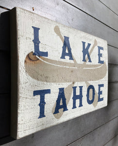 Lake Tahoe Rustic Wood Sign, Lake Tahoe