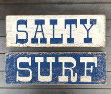 Load image into Gallery viewer, Large Surf Sign on Distressed Wood | Surf Decor | Surf Room | Coastal Surfboard Art | Vintage Surf