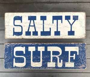 Large Surf Sign on Distressed Wood | Surf Decor | Surf Room | Coastal Surfboard Art | Vintage Surf