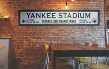 Load image into Gallery viewer, Yankee Stadium Sign - Large Wall Art Decor, New York Yankees Gift, Man Cave Decoration, Sports Fan Memorabilia, Vintage Look