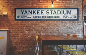 Yankee Stadium Sign - Large Wall Art Decor, New York Yankees Gift, Man Cave Decoration, Sports Fan Memorabilia, Vintage Look