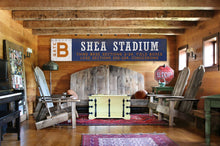 Load image into Gallery viewer, Shea Stadium Wood Sign - Handcrafted Vintage Wall Décor for New York Mets Fans, Rustic Home Decor, Perfect Gift