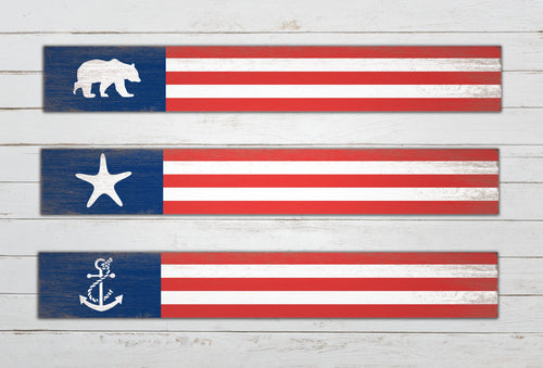 Hand Painted American Flag on Rustic Barn Board, Solid Wood, Custom Flag, Farmhouse Décor
