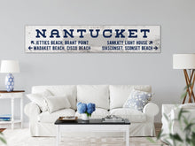 Load image into Gallery viewer, Nantucket Wood Sign - Hand Painted Cape Cod Decor, Nantucket Beach Sign, Nautical Home Decor, Handcrafted Coastal Art