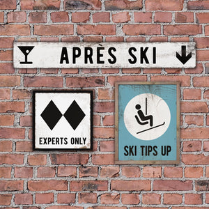 Après Ski Wood Sign, Ski House Décor, Bar Sign, Hand Painted on Barn Board, Farmhouse Sign, Ski Lodge Decor