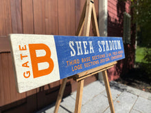 Load image into Gallery viewer, Shea Stadium Wood Sign - Handcrafted Vintage Wall Décor for New York Mets Fans, Rustic Home Decor, Perfect Gift