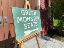 Load image into Gallery viewer, Green Monster Wood Sign, Boston Sign, Boys Room Art, Baseball Décor