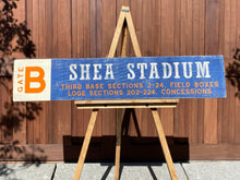 Load image into Gallery viewer, Shea Stadium Wood Sign - Handcrafted Vintage Wall Décor for New York Mets Fans, Rustic Home Decor, Perfect Gift