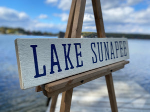 Lake Sunapee Rustic Wood Sign