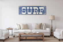 Load image into Gallery viewer, Hand Painted Surf Sign on Rustic Wood, Salty Surf Beach Décor, Coastal Wall Art, Surfboard Room Decor