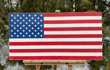 Load image into Gallery viewer, Large Rustic American Wood Flag