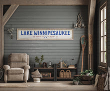 Load image into Gallery viewer, Personalized Lake House Wood Sign with Coordinates - Rustic Custom Sign, Solid Wood House Decor, Perfect Housewarming Gift