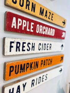 Fall Home Decor: Rustic Hand Painted Halloween Signs, Spooky Autumn Decorations, Rustic Fall Sign