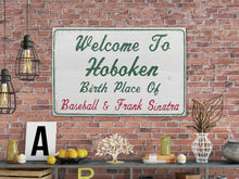 Load image into Gallery viewer, Vintage Hoboken Wood Sign.