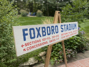 Large Foxboro Stadium Wood Sign
