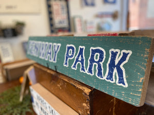 FENWAY PARK WOOD SIGN DETAIL