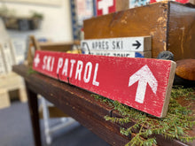 Load image into Gallery viewer, Large Ski Patrol Sign on Rustic Barnboard