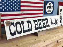 Load image into Gallery viewer, Rustic Beer Sign, Bar Sign, Beverage Sign for Bar, Wedding Gift, Wedding Signage, Pub Sign