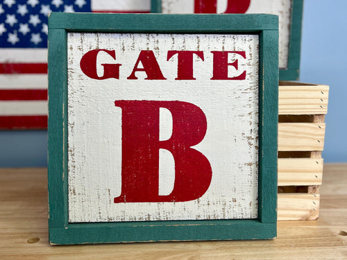 Fenway Park Gate Sign - Vintage Inspired Solid Barnboard Decor, Rustic Baseball Wall Art & Sports Memorabilia for Home or Office