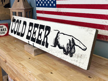 Load image into Gallery viewer, Rustic Beer Sign, Bar Sign, Beverage Sign for Bar, Wedding Gift, Wedding Signage, Pub Sign