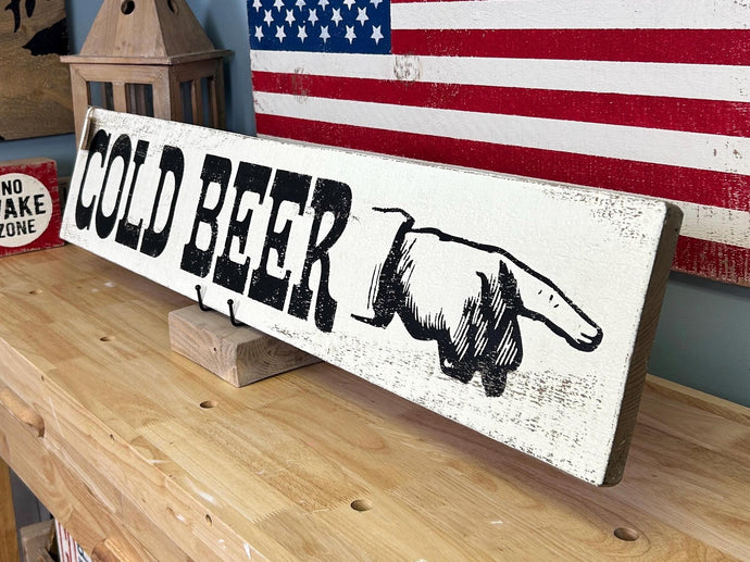 Rustic Beer Sign, Bar Sign, Beverage Sign for Bar, Wedding Gift, Wedding Signage, Pub Sign