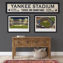 Load image into Gallery viewer, Yankee Stadium Sign - Large Wall Art Decor, New York Yankees Gift, Man Cave Decoration, Sports Fan Memorabilia, Vintage Look