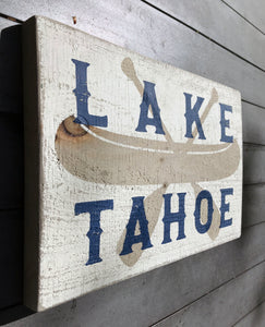 Lake Tahoe Rustic Wood Sign - Winni Made