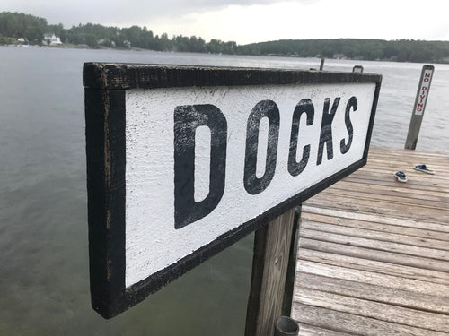Lake House Rustic Docks Sign - Winni Made