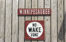 Load image into Gallery viewer, Lake Winnipesaukee Rustic Wood Sign - Winni Made