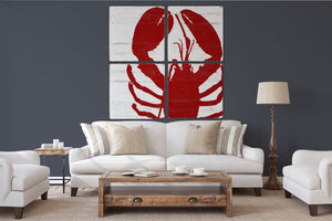 Large Lobster Wood Sign - Winni Made