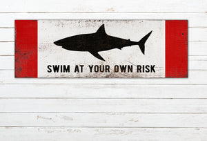 Swimming Pool Sign - Shark Sign - Winni Made